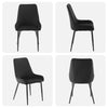2 Luxury Dining Chairs Metal Leg Diamond Seat High Back Velvet/ Faux Leather