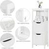 White 2 Drawers Cabinet Bedside Table Bathroom Shelf Nursery Storage Cupboard