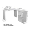 L-shaped Computer Desk Corner PC Table Workstation Home Office w/Shelves/Draw