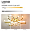 Modern Lamp Ring LED Ceiling Light Floral Petal Chandelier Light Home 58/74CM UK