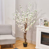 5ft Artificial Fake Cherry Peach Blossom Tree Potted Plant Flower Indoor Outdoor