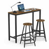 Pub Kitchen Height Bar Table Stool Dining Bistro Combination 1 Table +2 Chairs