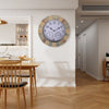 Garden Wall Clock Outdoor Decor Stone Effect Thermometer Humidity Home Bathroom