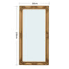 4ft Full Length Mirror Vintage Carved Frame Wall Mirror Hallway Living Room Deco