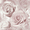 Reverie Wallpaper Floral Flower Rose Pink Grey Lilac Blush Silver Soft Light 3D