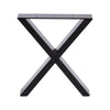 2PC INDUSTRIAL STEEL TABLE LEGS CABINET CHAIR DESK X-SHAPED LEGS SET BLACK UNITS
