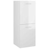 vidaXL Bathroom Cabinet High Gloss White 30x30x80 cm Chipboard GF0