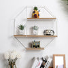 Wall Mounted Geometric Octagon Floating Shelf Storage Rack Living Room Bedroom
