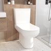 Modern Close Coupled Toilet Bathroom White Ceramic Soft Close Seat WC Pan Home