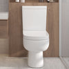 Modern Close Coupled Toilet Bathroom White Ceramic Soft Close Seat WC Pan Home