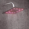 LED Ultra-thin Shower Head 30x30 cm Stainless Steel Rainfall Overhead Bathroom