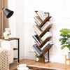 Tree Bookshelf Tall 9-Tier Floor Standing Book Shelf Bookcase Metal Frame