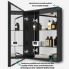 Bathroom Mirror Cabinet Cupboard Storage With Adjustable Shelf 500 x 650 mm