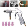 Sand Blasting Gun Sandblaster with Ceramic Nozzles Extra Iron Nozzle Tip Set