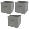 White 3 Tier 6 Cube Storage Bookcase Shelf Display Unit Grey Fabric Shelving Box
