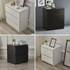 Wood Bedside Cabinet Chest of Drawers Side End Table With Drawers Black White