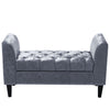 Buttons Tufted Velvet Storage Ottoman Bed End Sofa Footstool Chaise Lounge Chair