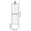 2x Rustproof Metal Garden Trellis Screening Panels Climbing Plant Support Frame