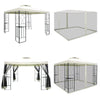 3x3m Steel Gazebo Garden Outdoor 2-tier Roof Marquee Party Tent w/ Storage Shelf