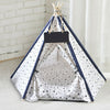 Little Star Folding Pet Teepee House Dog Tent Teepee Bed Washable Cushion Mat UK
