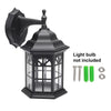 Outdoor Wall Light Castle Glass Garden Lantern Outside Lighting IP44 Yard Patio