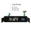 Modern TV Unit Cabinet Stand High Gloss Sideboard 2 Doors with LED RGB Light