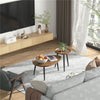 Set of 2 Nesting Tables Stackable Side Table Industrial Living Room Furniture