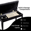 PU Leather Piano Bench Double Duet Seat W/Padded Cushion and Storage Compartment