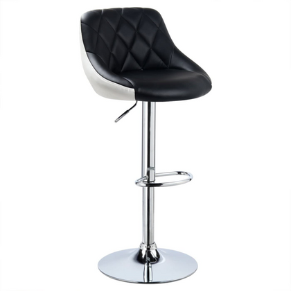 1 pcs Bar Stool Faux Leather Kitchen Stool Barstool Seat Adjust 60-82cm