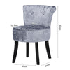 Crushed Velvet Padded Vanity Chair Bedroom Dressing Table Stool Retro Side Chair