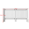 152cm MDF Radiator Cover Wall Cabinet Wide Wood Slats Vertical Grill White DIY