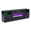 Modern 178cm TV Stand Unit Cabinet w/ Electric Fireplace & 12 Colour LED Light