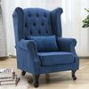 Upholstered Wingback Linen Velvet Armchair Chair Occasional Tub Lounge Sofa Seat