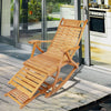 Heavy Duty Folding Rocking Chair Bamboo Living Room Indoor Outdoor Furniture