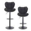 Adjustable Bar Stool x2 Gas Lift Kitchen Stool Frosting Base Swivel Faux Leather