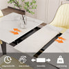 Extendable Dining Table with Marble Top Black Metal Frame Kitchen Home Furniture