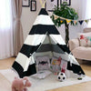 New 165x120x110cm Wigwam Kids Teepee Play Tent Playhouse Child Gift Black Stripe