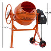 Electric Cement Concrete Mixer RocwooD 63L/120L/140L Litre Drum Mortar Plaster