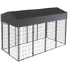 Heavy Duty Outdoor Dog Kennel Pet Cage Playpen wi/ Roof Lockable Latch 249/165cm
