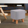 Luxury Padded Wooden Footstool Ottoman Square Stool Wooden 4 Legs Brand new
