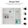 3 Doors Mirrored Wall Mounted Bathroom Cabinet with Shelf Storage Furniture NEW