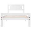 Single Bed White Solid Pine Wood Frame 3ft Wooden Shaker Style Bedroom Furniture