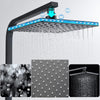 Shower Kit Twin Head 2 Mixer Shower Heads Rail Hose Riser Square Bathroom Set