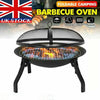 Folding Outdoor Garden Camping Beach Round Steel Fire Pit Patio Heater BBQ UK