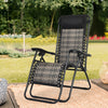 2 Pieces Foldable Zero Gravity Reclining Garden Patio Deck Chair Sun Lounger