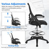 Ergonomic Mid-Back Drafting Chair Height Adjustable Swivel Task Chair Office