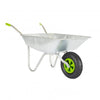 65 Litre Wheelbarrow Home Garden Stable Cart Galvanised with Pneumatic Tyre