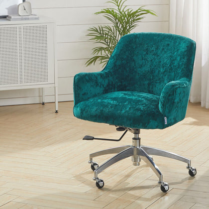 Upholstered Home Office Chair Swivel Computer Study Writing Task Chairs Crushed