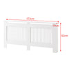 Radiator Cover Wall Cabinet MDF Wood Furniture Vertical Grill White Modern Shelf