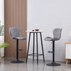 2x Bar Stools Kitchen Breakfast Chairs Gas Lift Swivel Faux Leather Velvet Chair